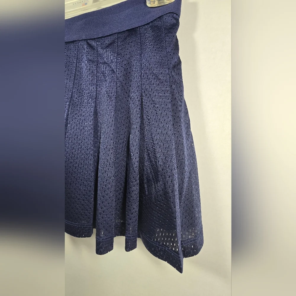Victoria’s Secret PINK Pleated Mesh Tennis Skort Medium Navy Blue NWOT